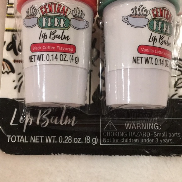 Friends Central Perk Black Coffee & Vanilla Latte Scented Lip Balm Duo 2 NWT - Picture 4 of 10